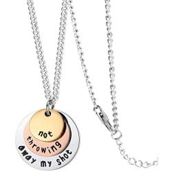 Hamilton Necklace Gifts Not Throwing Away My Shot Tri-Layer Necklace for Teen Girls Broadway Musical Inspired Jewelry