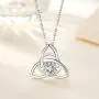 EUDORA Sterling Silver Irish Celtic Knot Triangle Necklace Vintage 925 Women Jewelry, 18'',Gift for Her EUDORA Sterling Silver Irish Celtic Knot Triangle Necklace Vintage 925 Women Jewelry, 18'',Gift for Her