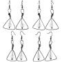 SUNYIK Triangle Dangle Drop Earrings for Women, Handmade Wire Wrapped Healing Crystal Stone Beads Jewelry