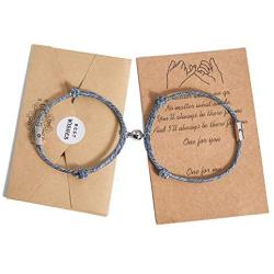 Pinky Promise Couples Bracelets for Boyfriend Girlfriend Gifts Long Distance Relationships Matching Bracelets for Him and Her