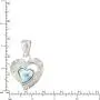 Aloha Jewelry Company Sterling Silver Natural Larimar Hawaiian Tribal Heart Necklace Pendant with 18'' Box Chain Aloha Jewelry Company Sterling Silver Natural Larimar Hawaiian Tribal Heart Necklace Pendant with 18'' Box Chain