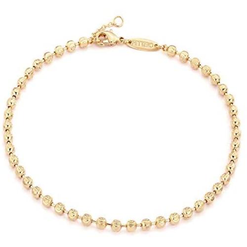 Fettero Gold Bracelet Chain 14K Gold Plated Dainty Minimalist Simple Boho Copper Jewelry Gift for Women Men