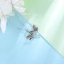 Memorial Ash S925 Sterling Silver Dragonfly Urn Pendant Necklace Cremation Jewelry for Ashes Cremate Bereavement Keepsake Gifts for Loss of a Loved One