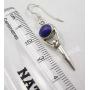 SilverStarJewel 925 Sterling Silver Cabochon Lapis Lazuli Earrings 1.5'' 3.4 Grams