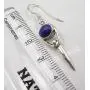 SilverStarJewel 925 Sterling Silver Cabochon Lapis Lazuli Earrings 1.5'' 3.4 Grams