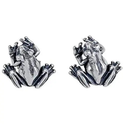 925 Sterling Silver Frog Stud Earrings Birthday Gifts for Women Girls Vintage Cute Animal Stud Earring Party Jewelry 925 Sterling Silver Frog Stud Earrings Birthday Gifts for Women Girls Vintage Cute Animal Stud Earring Party Jewelry