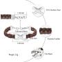 Infinity Cremation Bracelet for Ashes Genuine Leather Memorial Urn Bangle for Human Stainless Steel Keepsake Bracelet Jewelry for Women Men