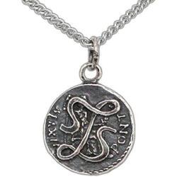 Badali Jewelry Officially Licensed Lasciel’s Blackened Denarius Necklace from Jim Butchers The Dresden Files, Coin or Coin Necklace