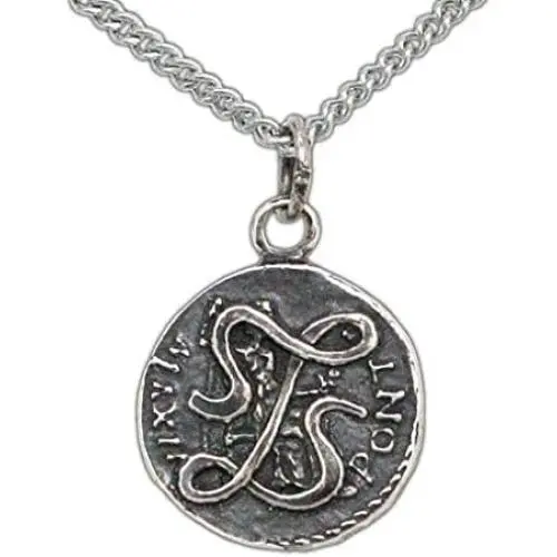 Badali Jewelry Officially Licensed Lasciel’s Blackened Denarius Necklace from Jim Butchers The Dresden Files, Coin or Coin Necklace