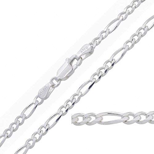 Pori Jewelers 925 Sterling Silver Figaro Chain Necklace - 4mm-10.5mm - Made in Italy - Lobster Claw