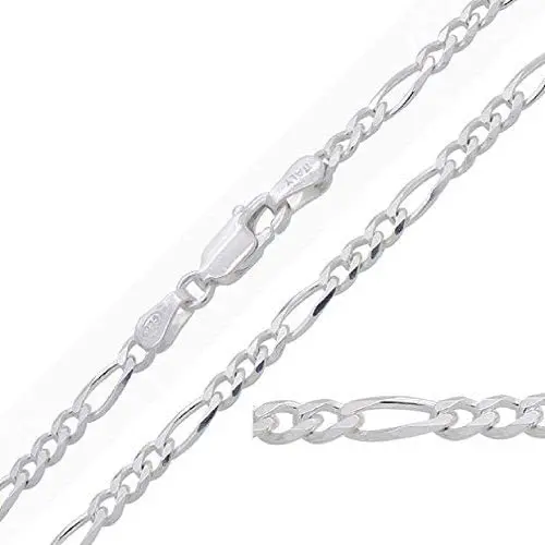 Pori Jewelers 925 Sterling Silver Figaro Chain Necklace - 4mm-10.5mm - Made in Italy - Lobster Claw Pori Jewelers 925 Sterling Silver Figaro Chain Necklace - 4mm-10.5mm - Made in Italy - Lobster Claw