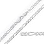 Pori Jewelers 925 Sterling Silver Figaro Chain Necklace - 4mm-10.5mm - Made in Italy - Lobster Claw