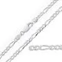 Pori Jewelers 925 Sterling Silver Figaro Chain Necklace - 4mm-10.5mm - Made in Italy - Lobster Claw Pori Jewelers 925 Sterling Silver Figaro Chain Necklace - 4mm-10.5mm - Made in Italy - Lobster Claw