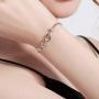 SOLINFOR Sister Bracelet - Sterling Silver Jewelry with Gift Wrapping, Card - Sister Gifts from Sister - Two Interlocking Hearts Bracelet for Women