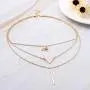 Jovono Fashion MultiLayered Necklaces Rhinestone Strip Pendant Necklace for Women and Girls(Gold) Jovono Fashion MultiLayered Necklaces Rhinestone Strip Pendant Necklace for Women and Girls(Gold)
