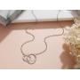 Mother Son Necklace Sterling Silver 2 Interlocking Circles Infinity Necklace Mom Gifts Birthday Gifts Jewelry for Women