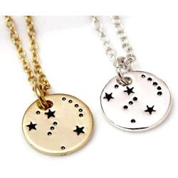 NOUMANDA Fashion Orion Constellation Necklace Engraved Star Round Pendant Horoscope Astrology Jewelry