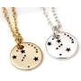 NOUMANDA Fashion Orion Constellation Necklace Engraved Star Round Pendant Horoscope Astrology Jewelry