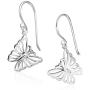 Big Apple Hoops - Mothers Day Sterling Silver Filigree Butterfly Dangle Earrings Available in Silver, Gold or Rose Finishing