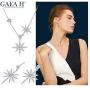 Star Earrings and Necklace Set for Women Sterling Silver, Rhinestone from Swarovski Crystal Jewelry Sets