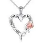 DAOCHONG S925 Sterling Silver Sisters are Flowers from The Same Garden Pendant Necklace or Bangle for Women Sisters Friend