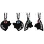 Top Plaza Silver Tone Alloy Rhinestone Best Friends Forever and Ever BFF Necklace Engraved Puzzle Friendship Pendant Necklaces Set(Set of 3)