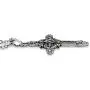 Palm Beach Jewelry Silver Tone Antiqued Round Genuine Black Marcasite Cross Antiqued Pendant (23mm) with 18 inch Chain Palm Beach Jewelry Silver Tone Antiqued Round Genuine Black Marcasite Cross Antiqued Pendant (23mm) with 18 inch Chain
