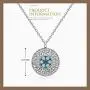 Talonior Evil Eye Necklace 925 Sterling Sliver Necklaces for Women Girls Cubic Zirconia Circle Turkish Devil Disc Pendant Protective Amulet Dainty Jewellery