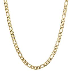 W WOOGGE 4mm/8mm Figaro Chain Necklace - 14''/16''/18''/20''/22'' Chunky Necklace Chain Choker Necklace for Women Men Kids Boys Girls