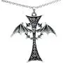 Gothic Jewelry winged Bat Vampire Cross Occult Magic Wicca Pagan Medieval Renaissance Pewter Unisex Mens Pendant Necklace Charm Protection Amulet Talisman for men w Silver Stainless Steel Chain Gothic Jewelry winged Bat Vampire Cross Occult Magic Wicca Pagan Medieval Renaissance Pewter Unisex Mens Pendant Necklace Charm Protection Amulet Talisman for men w Silver Stainless Steel Chain
