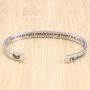 MEMGIFT Memorial Bracelets Women, Sympathy Gifts Cuff Loss of Dad Mom Daughter Son Remembrance Condolence Encouragement Engraved Jewelry Remember Her Your Wings were Ready But My Heart was Not