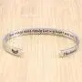 MEMGIFT Memorial Bracelets Women, Sympathy Gifts Cuff Loss of Dad Mom Daughter Son Remembrance Condolence Encouragement Engraved Jewelry Remember Her Your Wings were Ready But My Heart was Not