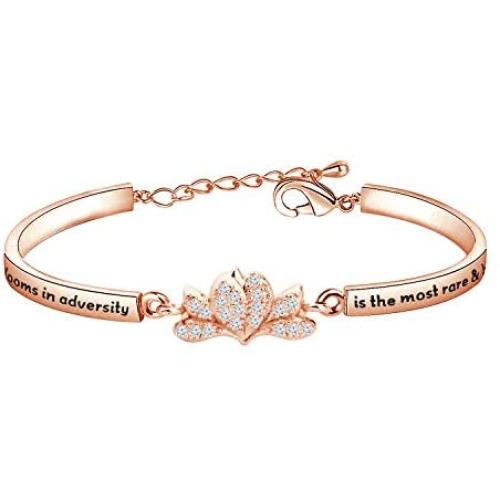 Mulan Jewelry Flower Charm Bracelet The Flower That Blooms in Adversity is The Most Rare and Beautiful of All Princess Bracelet Jewelry