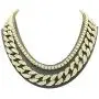 Mens Iced Out Hip Hop Gold tone CZ Miami Cuban Link Chain Choker Necklace Mens Iced Out Hip Hop Gold tone CZ Miami Cuban Link Chain Choker Necklace