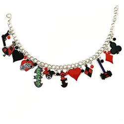 Wonderful Boutique Original Design Quality Cosplay Superhero Harley Quinn Clown Charm Bracelet Gifts for Girl Woman