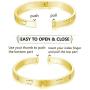 PDWZNBA 18K Gold Plated Love Bracelet Screw Bracelet with Screwdriver Stainless Steel Crystal Bangle Cuff Best Gifts for Mothers Day Valentines Day Wedding Couples and Birthdays