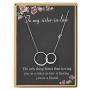 SANNYRA to My Sister-in-Law Necklace Initial Two Interlocking Infinity Double Circles 26 Letters Alphabet Jewelry for Women