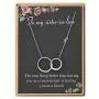 SANNYRA to My Sister-in-Law Necklace Initial Two Interlocking Infinity Double Circles 26 Letters Alphabet Jewelry for Women