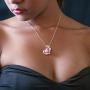 CDE Women Necklace for Women Pink Angel 18k White Gold Plated Embellished with Crystals Pendant Necklace Jewelry for Women Ideal Gift for Mothers Day