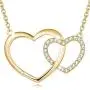 Agvana Heart Necklaces for Women Gold Plated Sterling Silver Cubic Zirconia CZ Interlock Love Dainty Pendant Necklace Anniversary Birthday Jewelry Valentines Day Gifts for Girls Her Wife Girlfriend Agvana Heart Necklaces for Women Gold Plated Sterling Silver Cubic Zirconia CZ Interlock Love Dainty Pendant Necklace Anniversary Birthday Jewelry Valentines Day Gifts for Girls Her Wife Girlfriend