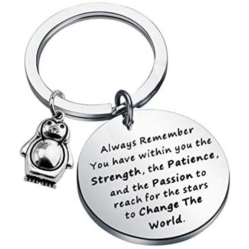 CENWA Penguin Gifts Penguin Lovers Gift Always Remember You Have Within You The Strength Keychain Inspirational Gift