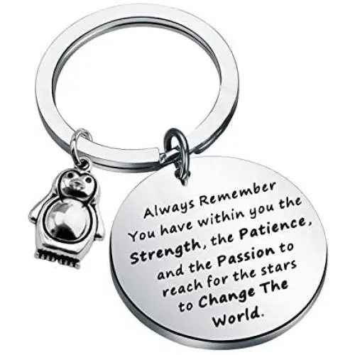 CENWA Penguin Gifts Penguin Lovers Gift Always Remember You Have Within You The Strength Keychain Inspirational Gift