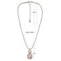 My Prime Gifts Snap Jewelry Rose Gold Rhinestone Open Halo Necklace 18'' + 3'' Ext Holds & Fits 18-20mm