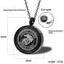 Nkoluky Ashes Urn Necklace Memorial Jewelry Stainless Steel Engraved Army Police Keepsake Locket
