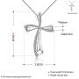 Elegant Cross Pendants Platinum Plated Necklaces Zirconia Jewelry Chain for Women Girls Gifts Presents
