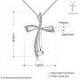 Elegant Cross Pendants Platinum Plated Necklaces Zirconia Jewelry Chain for Women Girls Gifts Presents