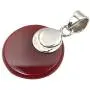 SilverStarJewel Gemstone Jewelry Round Carnelian Pendant 3.6 cm Sterling Silver SilverStarJewel Gemstone Jewelry Round Carnelian Pendant 3.6 cm Sterling Silver