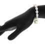 Gem Stone King Rhodium Plated 3pc Cultured Freshwater White Pearl Necklace Bracelet Earring Set