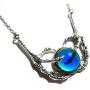 Silvertone Birds Foot Mood Pendant on Chain Necklace Color-Changing Talon Claws thermochromic