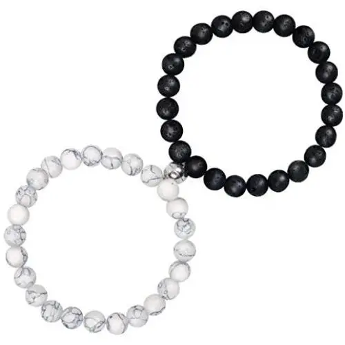 LAraii Magnetic Couples Bracelets for Women Men Natural Stone Beads Bracelet Matching Bracelets for Couples Valentines Day Gifts LAraii Magnetic Couples Bracelets for Women Men Natural Stone Beads Bracelet Matching Bracelets for Couples Valentines Day Gifts
